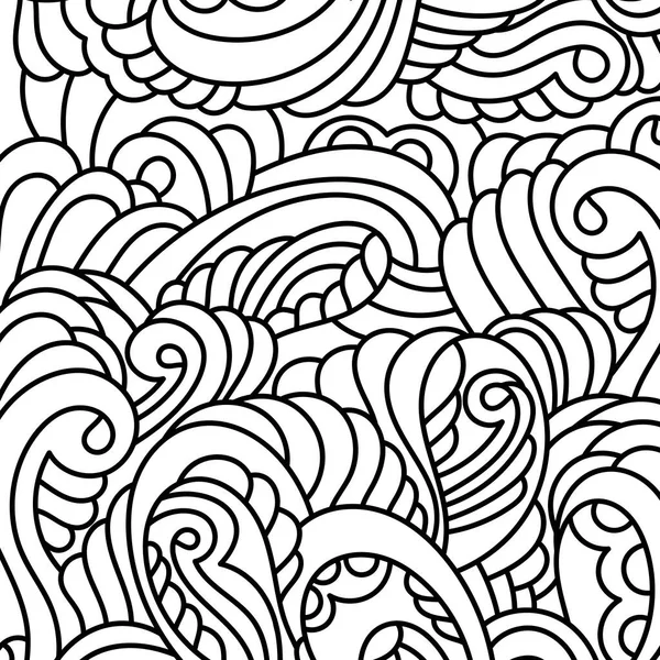 Livros Para Colorir Doodle Páginas Desenhadas Mão Stress Para Crianças — Vetor de Stock