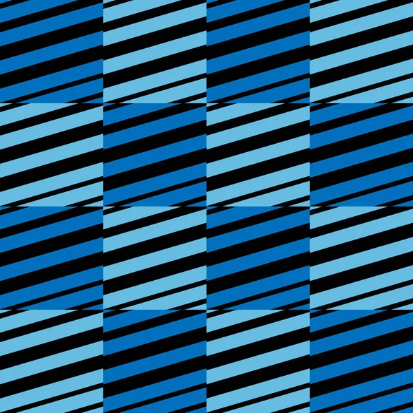 Καρό Μοτίβο Λωρίδες Διαφορετικού Πλάτους Μπλε Γαλάζιο Μαύρα Χρώματα Γεωμετρικό — Διανυσματικό Αρχείο