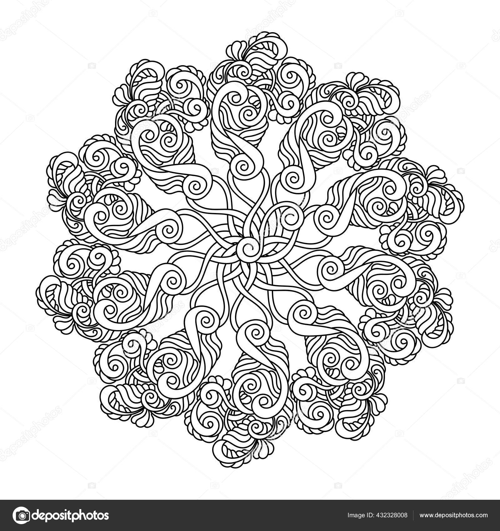 Desenho de Mandala para relaxar para Colorir - Colorir.com