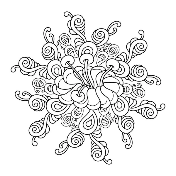 Desenho Para Colorir Mandala Flor Fantástica Para Adultos Crianças Mais — Vetor de Stock