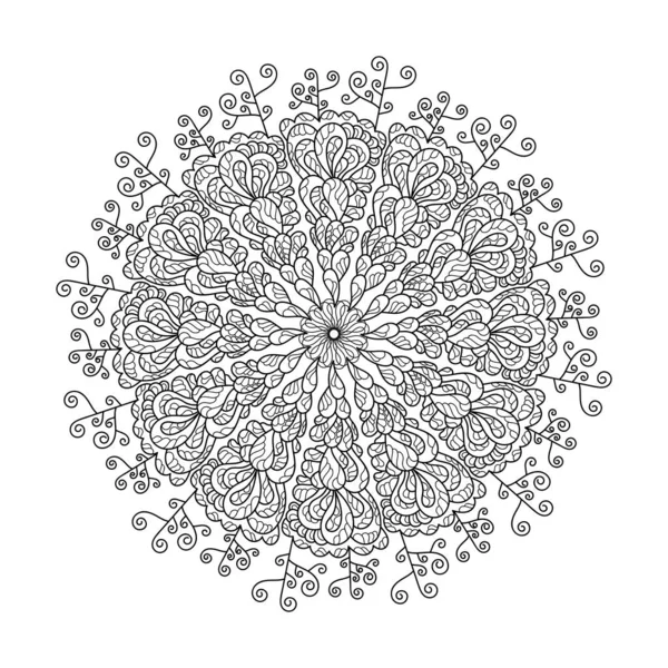 Livre à colorier, mandala, motif abstrait. Pour adultes et enfants plus âgés. — Image vectorielle