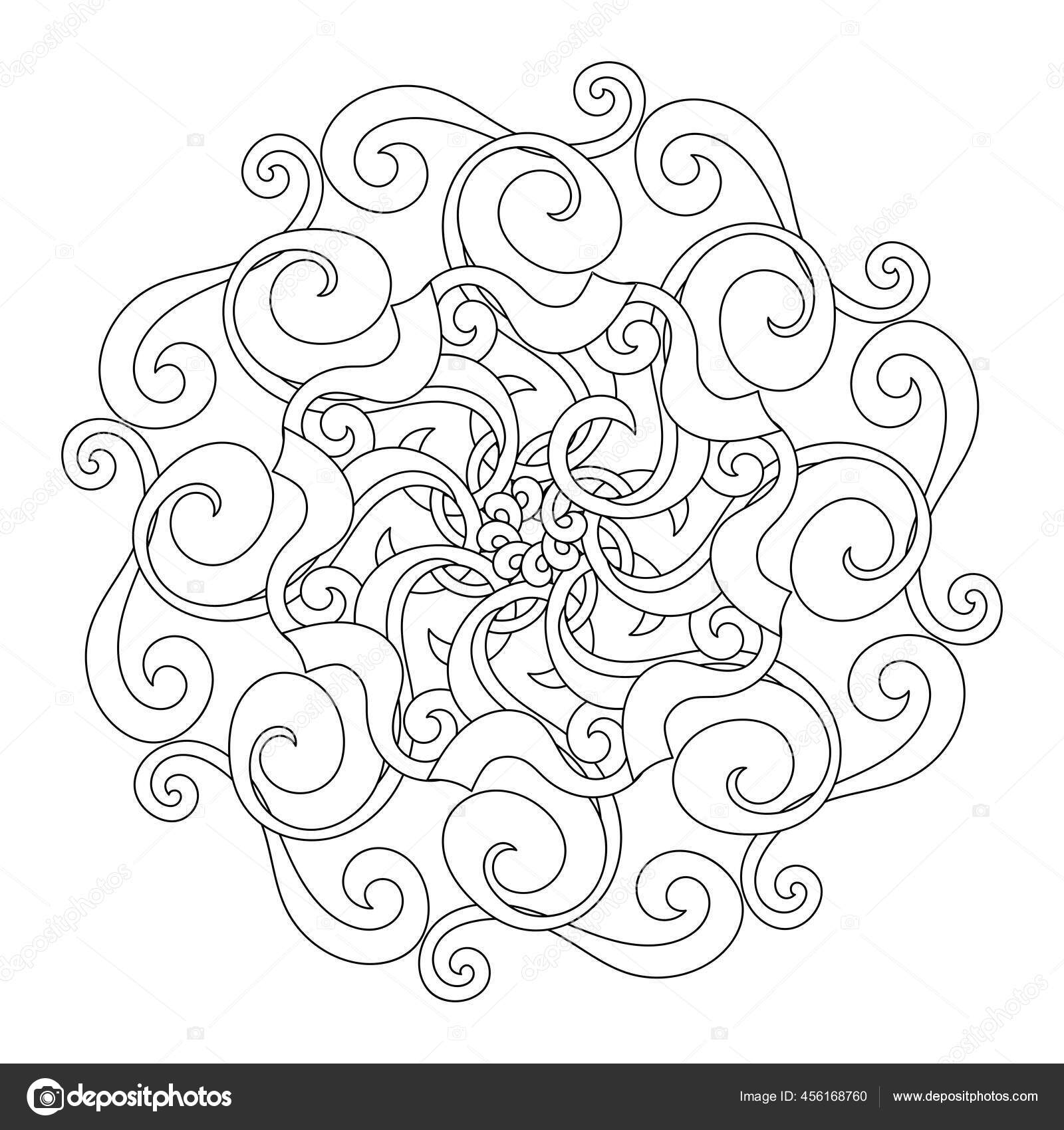 Desenho de mandala para colorir desenho de contorno de mandala para colorir  desenho para colorir para crianças e adultos