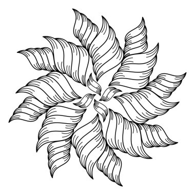 Boyama kitabı için Mandala. Soyut süsler. Etnik, Folk kabile elementleriyle oluşturun. Stres önleyici terapi sanatı. Vektör