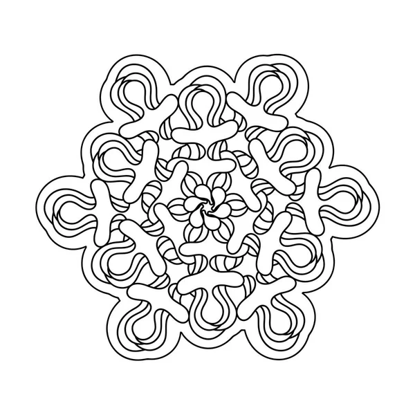 Mandala Livre Colorier Eléments Décoratifs Abstraits Illustration Vectorielle Dessinée Main — Image vectorielle