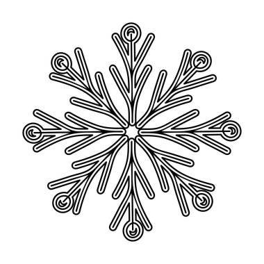 Çocuklar için boyama sayfası. Kar taneleri. El çizimi vektör çizimi, tasarım şablonu.