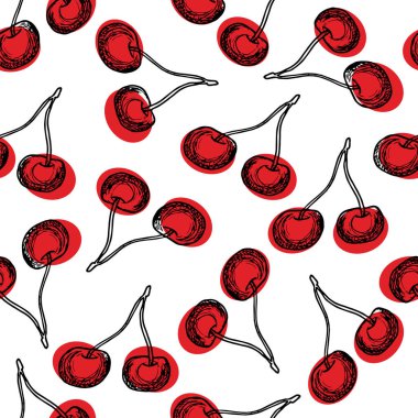 Beyaz arkaplanda kusursuz meyve deseni