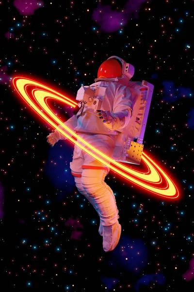 Astronaut Vesmíru Vykreslování — Stock fotografie