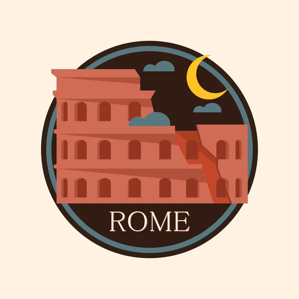 Rom Stadtplakette, Italien — Stockvektor