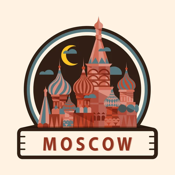 Moskou stad badge, Rusland — Stockvector