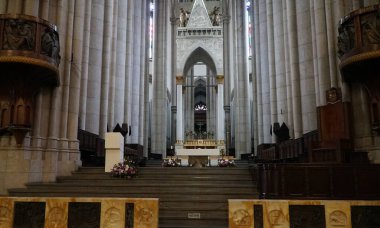 Metropolitana de Sao Paulo Katedrali. Katedral da Se Brasil. Sao Paulo, Brezilya - 21 Temmuz 2016.