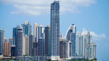 Panama Şehri Skyline. Panama Şehri, Panama - 18 Mart 2017.