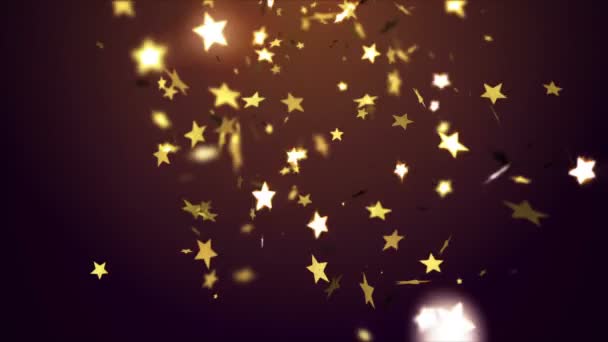 Fallande stjärnor konfetti — Stockvideo