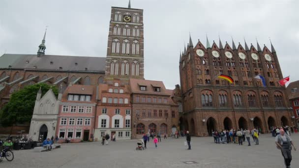 Stralsund town hall — Stok video