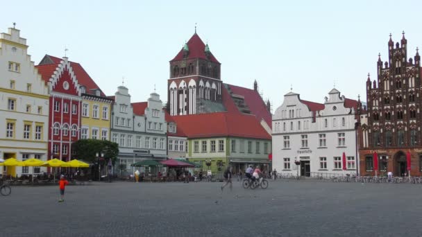 Streets of historical center. Greifswald — Stock Video