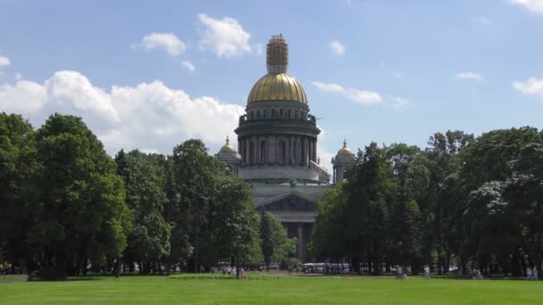 Собор Святого Исаака. Санкт-Петербург — стоковое видео