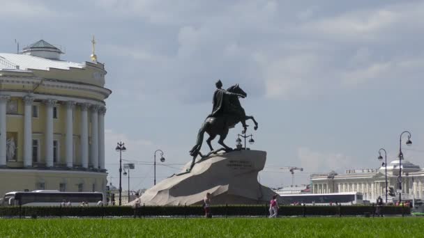 Bronze Horseman, Petrohrad — Stock video