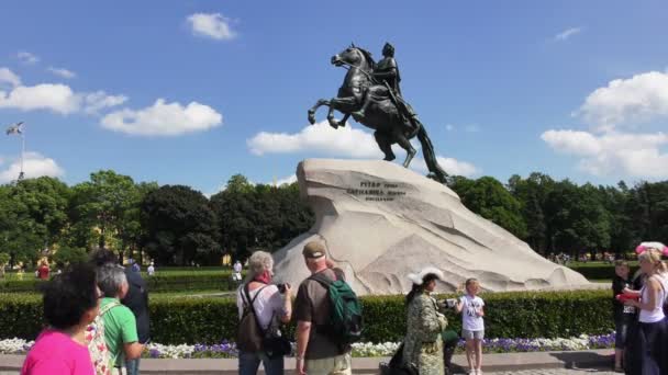 Brons Horseman, Sankt Petersburg — Stockvideo