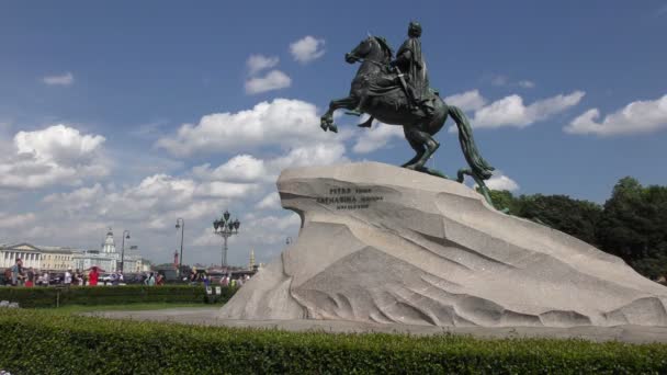 Bronz atlı, Saint Petersburg — Stok video