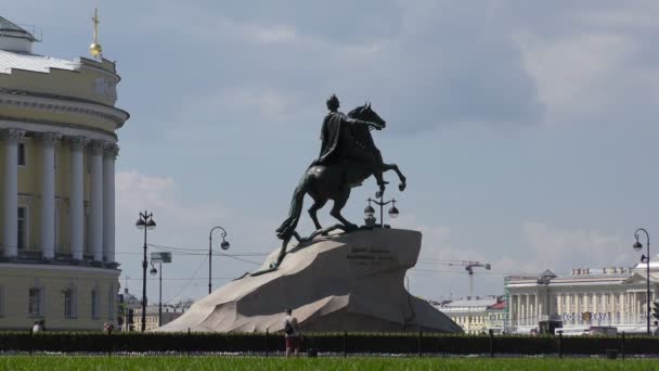 Bronz atlı, Saint Petersburg — Stok video