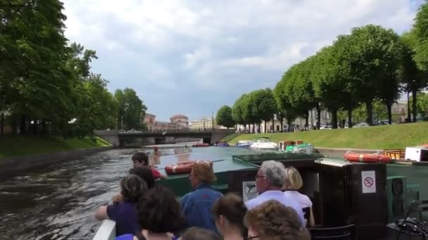 Passeio aquático de São Petersburgo — Vídeo de Stock