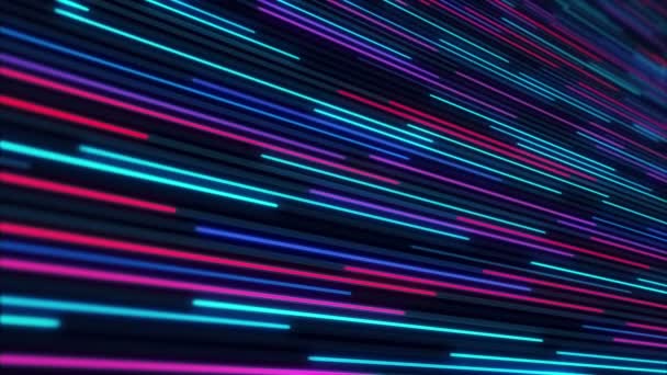Moving Neon Lines Abstract Animation Background Ready Your Projects — Stock Video