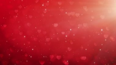 Sevgililer Günü kırmızı animasyon kalpleri. Evlilik yıldönümü geçmişi