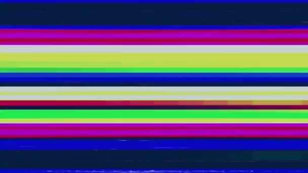 Glitch Video Signal Damage Background — Stock Video