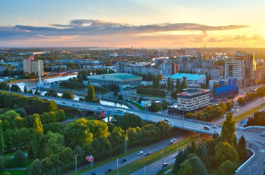 Leninsky umudu ve Karayolu Köprüsü. Kaliningrad