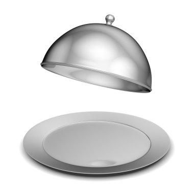 Restaurant cloche with lid clipart