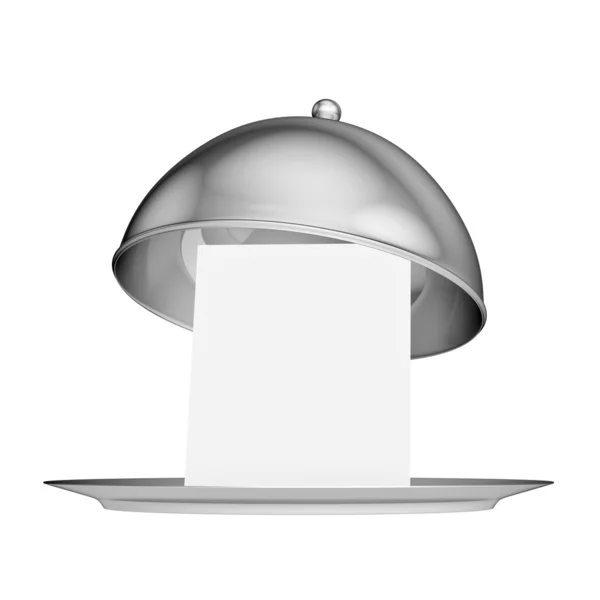 Restaurant cloche with lid — Stock Photo, Image