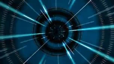 fütüristik tünelde uçuş