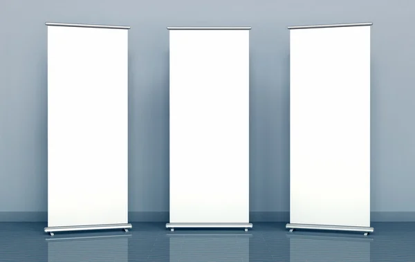 Blank roll-up banners — Stock Photo, Image