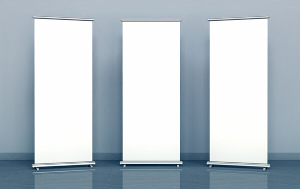 Blank roll-up banners