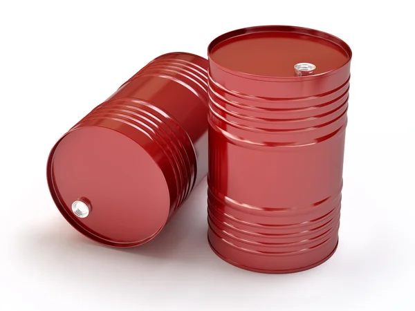 Red oil barrels — Stock Photo, Image