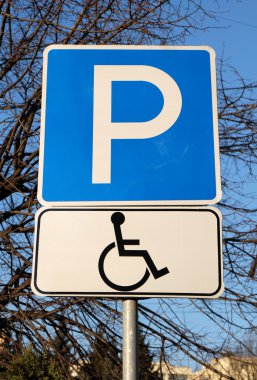 Parking place for drivers with disabilities clipart