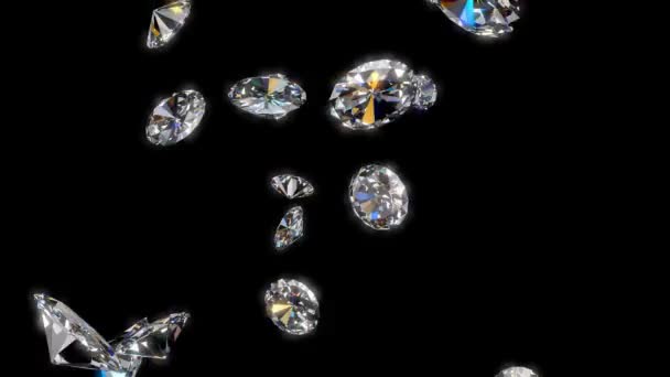 Fallende Diamanten — Stockvideo