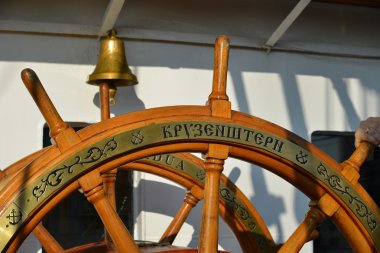 Padova, balıkçı limanı eski Kruzenshtern. Kaliningrad