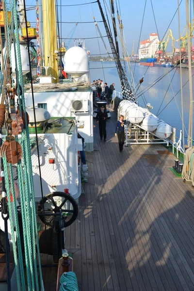 Kruzenshtern ex padua, im Fischereihafen. Kaliningrad — Stockfoto