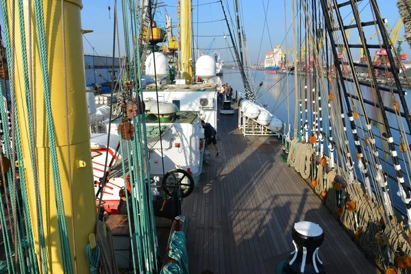 Kruzenshtern ex padua, im Fischereihafen. Kaliningrad — Stockfoto