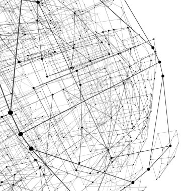 Soyut geometrik poligonal yapı