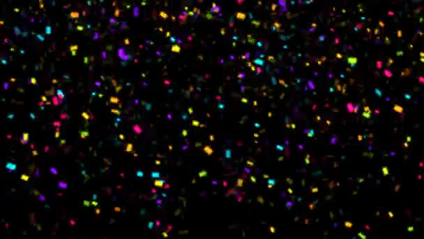 des confettis colorés qui tombent