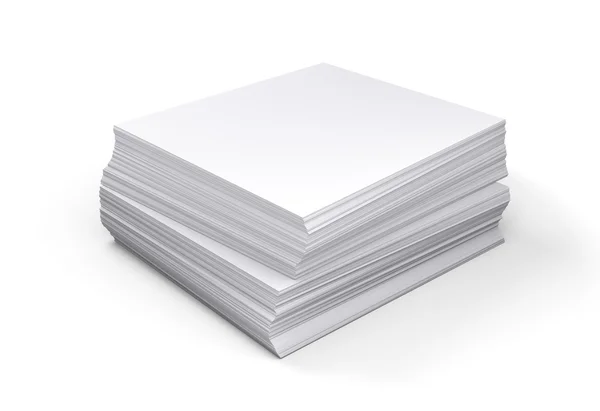 Stos papierów na białym tle — Zdjęcie stockowe