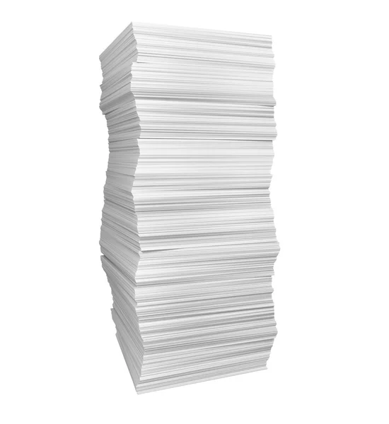 Stack of papers on white background — Stock Photo, Image