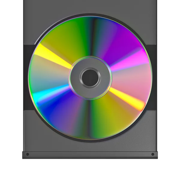 Disco cd ou dvd no fundo branco — Fotografia de Stock