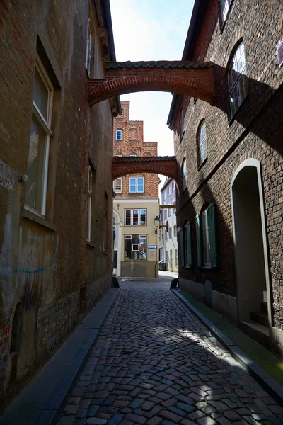 Stará část města Lübeck. Německo — Stock fotografie