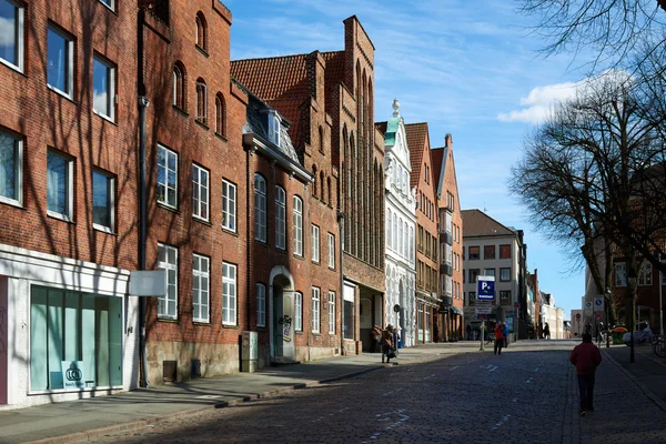 Stará část města Lübeck. Německo — Stock fotografie