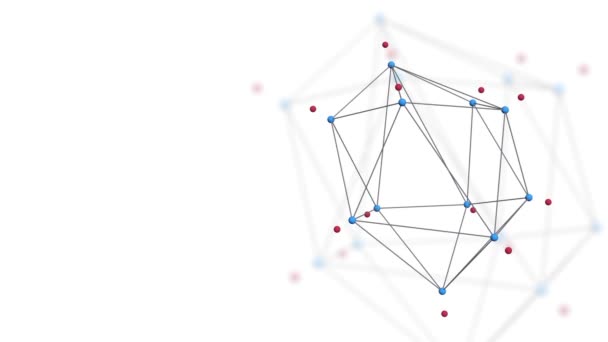 Estructura poligonal geométrica abstracta — Vídeo de stock