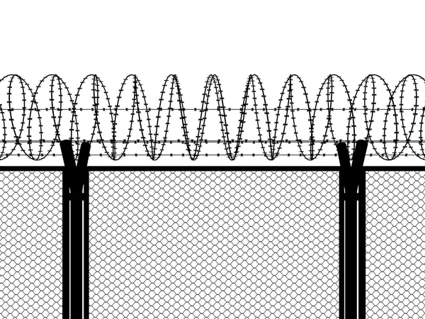Περίφραξη με αγκαθωτό σύρμα — Φωτογραφία Αρχείου