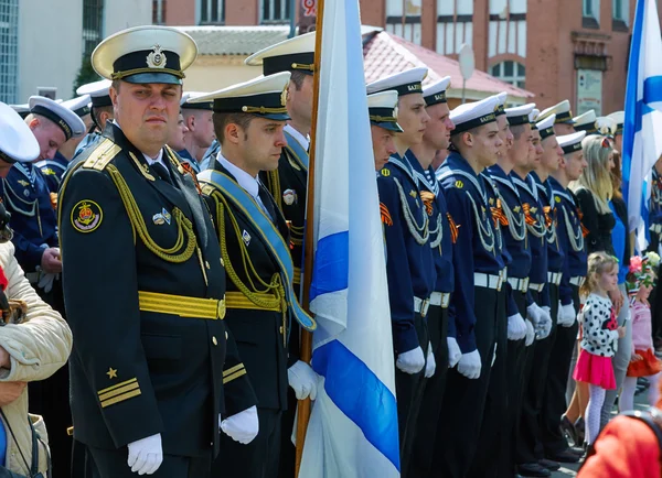 Celebrando os 70 anos do Dia da Vitória. Baltiysk, Rússia — Fotografia de Stock