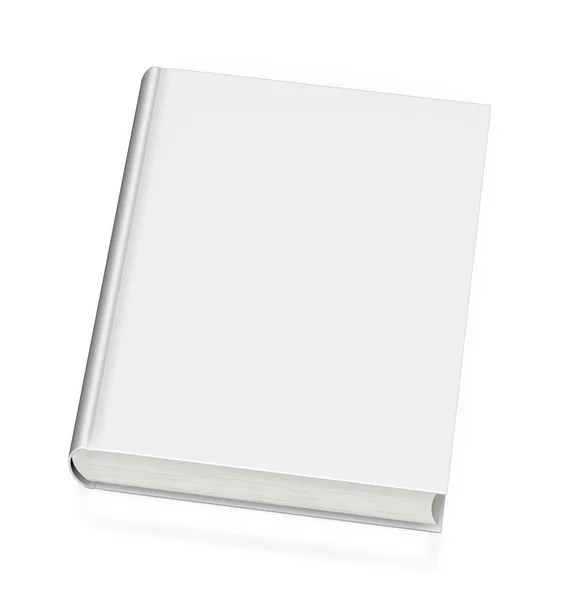 Prázdná bílá kniha vázaná — Stock fotografie
